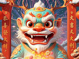 我的龙年AI守护神 雪花是天宫绽放的烟火飘落人间