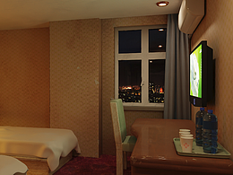 Blender练习——日间和晚间的宾馆客房