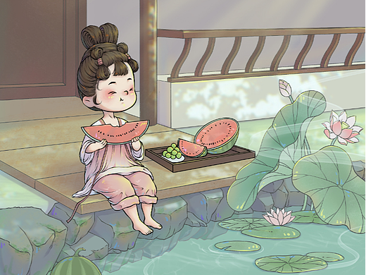 过雨荷花满院香