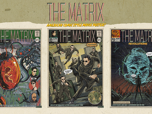 原创《黑客帝国》电影三部曲插画