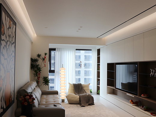 现代极简落地实景（个人主页-ZNjc2MzcyMTI=） - 家装设计 - 站酷设计师秋秋设计师原创素材 - 站酷ZCOOL