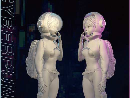 赛博美女来了（个人主页-ZNjM2ODA3NzY=） - 人物/生物 - 站酷设计师心境空间原创素材 - 站酷ZCOOL