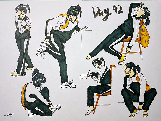 #速寫60天挑戰(zhàn)賽#Day42@速寫班長（個人主頁-ZNTkxNDU1NDQ=） - 創(chuàng)作習作 - 站酷設計師風鈴冰淚原創(chuàng)素材 - 站酷ZCOOL