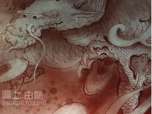景德镇合作瓷板画｜赤龙戏珠图｜由龙