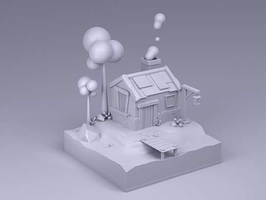 Blender low-poly場景練習（個人主頁-ZNTkxNzA2Njg=） - 建筑/空間 - 站酷設(shè)計師Titkot原創(chuàng)素材 - 站酷ZCOOL