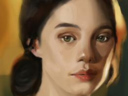 成熟气质少女临摹