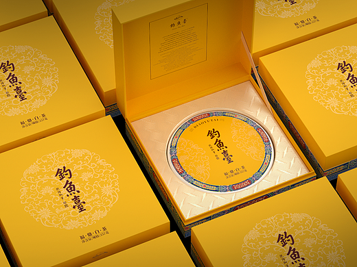 钓鱼台茶叶饼茶包装设计