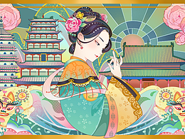 国潮插图素材
