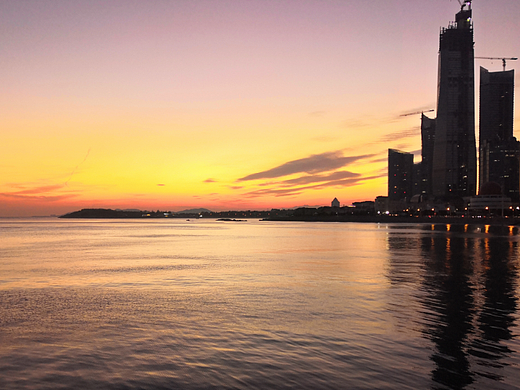 青岛海边夕阳