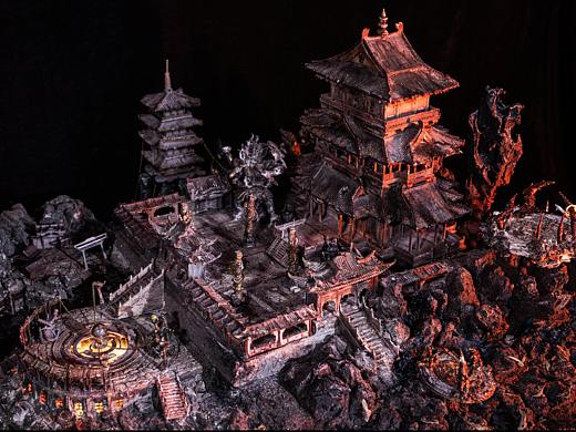 工作室原創(chuàng)微縮場(chǎng)景作品《開(kāi)悟》（個(gè)人主頁(yè)-ZNTYyNzI4OTY=） - 其他手工藝 - 站酷設(shè)計(jì)師開(kāi)悟工作室原創(chuàng)素材 - 站酷ZCOOL