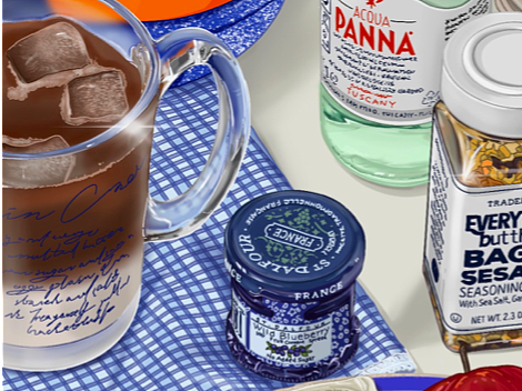 iPad线稿风插画 | 下午茶