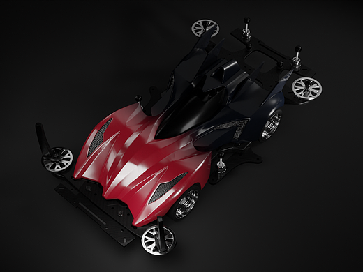 做个建模练习吧-四驱车