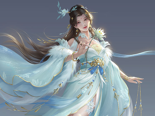 天山雪女（个人主页-ZNTk1NjY0MzI=） - 游戏原画 - 站酷设计师珺珺爱吃枣儿原创素材 - 站酷ZCOOL