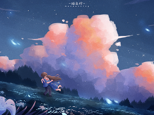 夜晚星空云朵