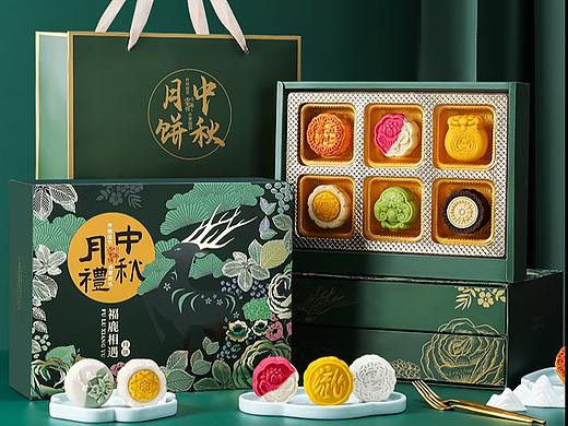 抽屉双层高端月饼详情页