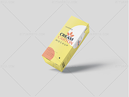 设计资源免费分享——5款极简果汁盒插孔塑料铝箔饮料食品包装盒