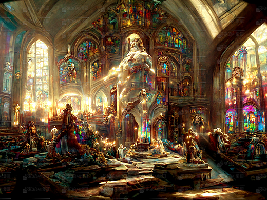 教堂  AI人工智能绘画艺术