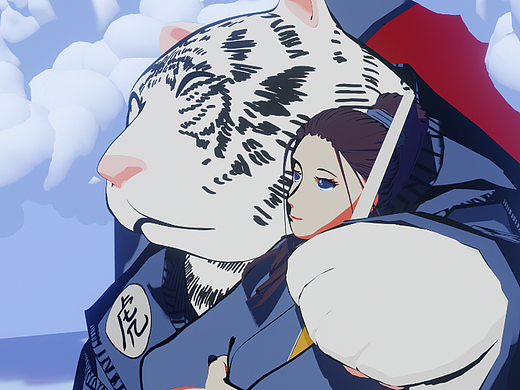 BLENDER | 三维建模动画 · 剑道插画变动画·第二弹