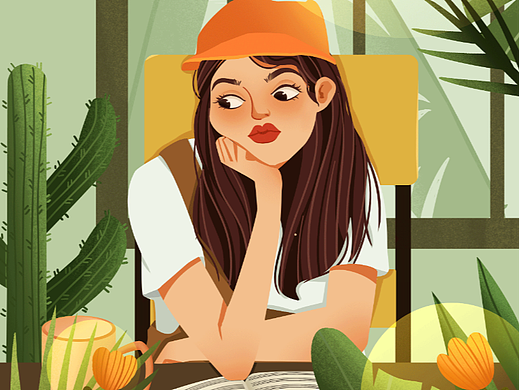 扁平时尚风插画