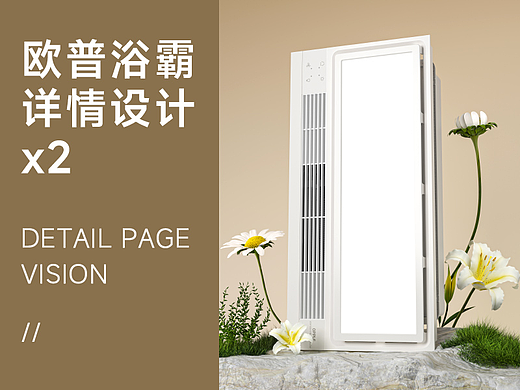 电商视觉丨变频浴霸详情页x2个