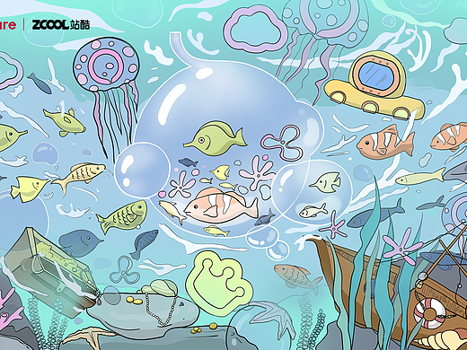 海底的守護(hù)（個人主頁-ZNjY5MTkxNjQ=） - 海報 - 站酷設(shè)計師Mirea原創(chuàng)素材 - 站酷ZCOOL