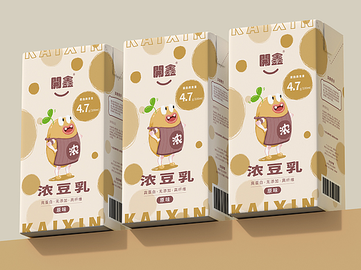 香浓自然派 开鑫浓豆乳设计包装