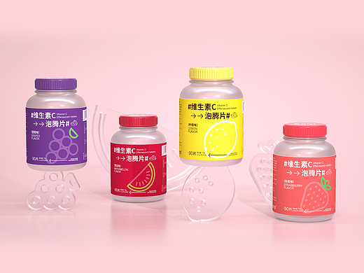 包装设计-维生素C泡腾片包装视觉设计