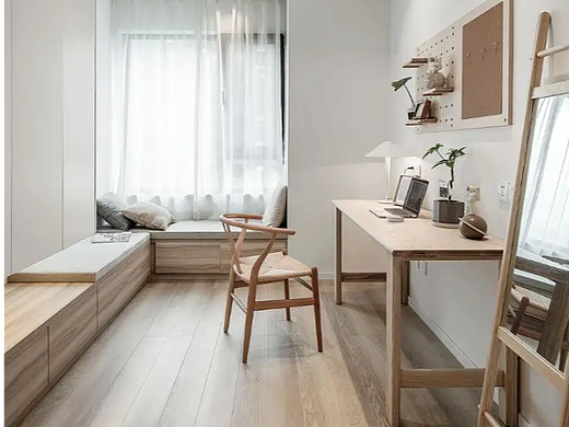 89㎡小三房装修，所有的房间都设计移门