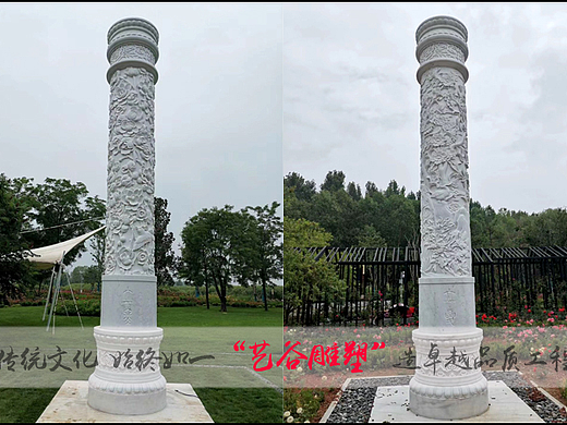 广场石雕龙柱的摆放意义及作用