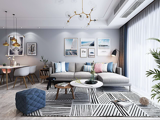 北欧客餐厅效果图表现