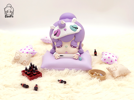 潮玩IP设计丨SLEEPIE眼罩妹御宅-限量款大娃