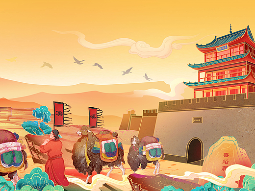 《图说中国佛教简史》——历史题材宣传插画