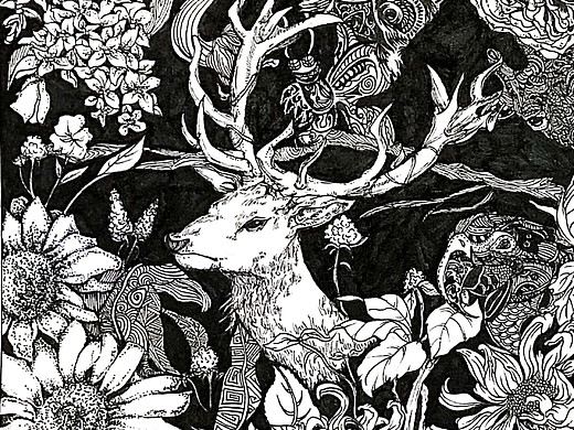 《探寻》--个人原创插画(手绘)