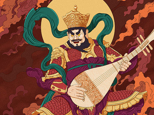 東方持國天王 魔禮海（個人主頁-ZNjUwNDYwMzI=） - 藝術(shù)插畫 - 站酷設(shè)計師無昂原創(chuàng)素材 - 站酷ZCOOL