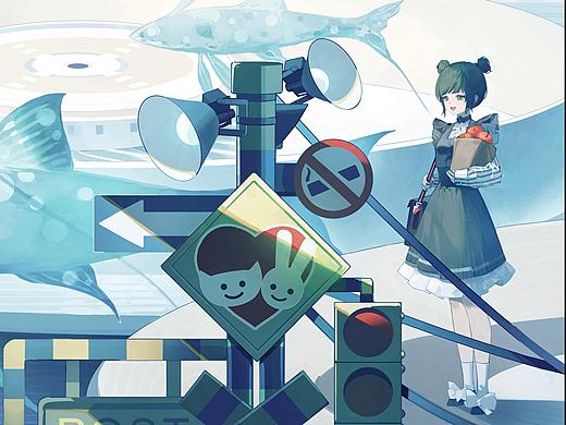 陆地鱼（个人主页-ZNjY0NjczNTI=） - 艺术插画 - 站酷设计师eeeeveee原创素材 - 站酷ZCOOL