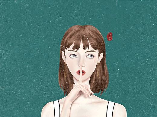 嘘～（个人主页-ZNDM2NjE2Mjg=） - 创作习作 - 站酷设计师阿余呜呼原创素材 - 站酷ZCOOL