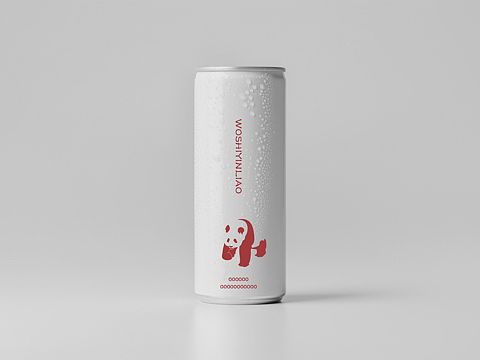 紅色的大熊貓形象會不會更適合氣泡水的包裝呢（個人主頁-ZNDkzODM5MzY=） - 生活用品 - 站酷設(shè)計師畫手王攸原創(chuàng)素材 - 站酷ZCOOL