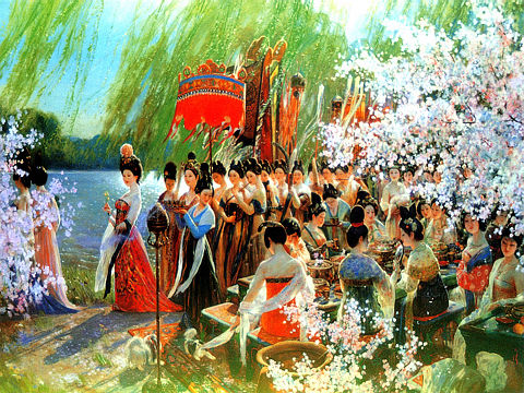 油画作品《三月》第一版