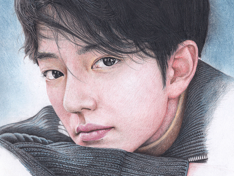 彩铅人像作品-肖战