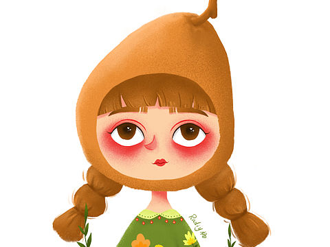 云霄的枇杷姑娘（个人主页-ZMzE3MDYzNTI=） - 儿童插画 - 站酷设计师Radiy杨原创素材 - 站酷ZCOOL