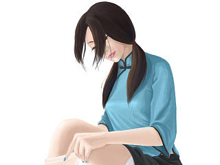 民国学生装的美女