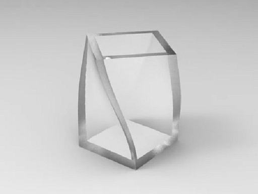 3D打印设计模型-扭曲的长方体笔筒