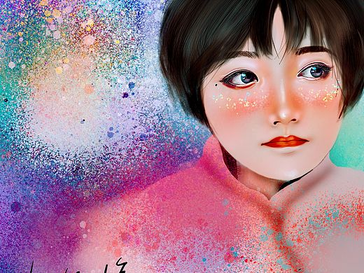 闪光少女（个人主页-ZNDI4ODk2MDg=） - 创作习作 - 站酷设计师balle婷原创素材 - 站酷ZCOOL