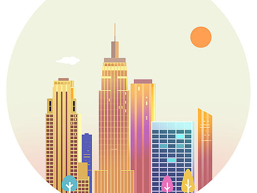 来一波城市插画