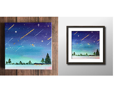 油画-星空（个人主页-ZMzczMzc1NTI=） - 绘画 - 站酷设计师wtymoon原创素材 - 站酷ZCOOL