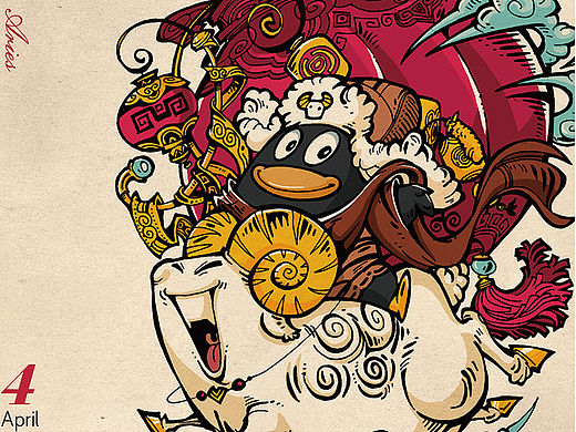 Tencent image 2015年台历礼盒