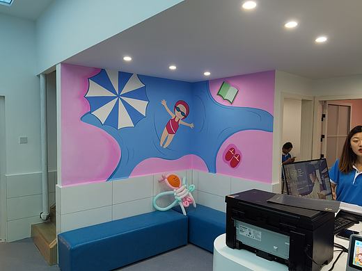 临沂幼儿园手绘 儿童游泳馆墙绘（个人主页-ZNDYxODk4NjA=） - 家装设计 - 站酷设计师临沂墙绘手绘原创素材 - 站酷ZCOOL