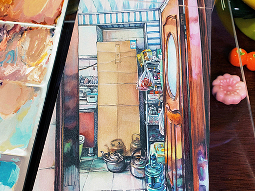 水彩写生 | 厨房