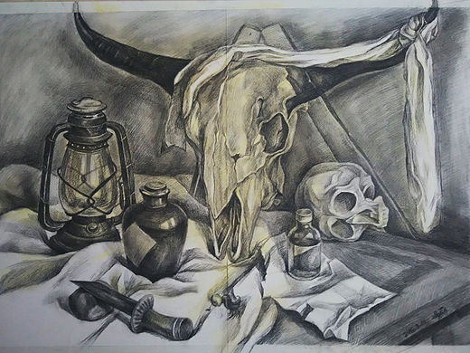 素描静物