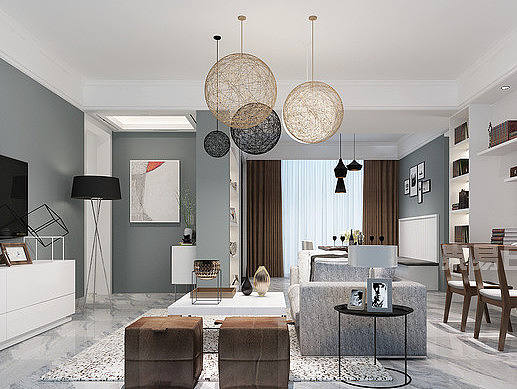 【深圳东易日盛】中式装修效果图——鸿荣源尚峰117平米